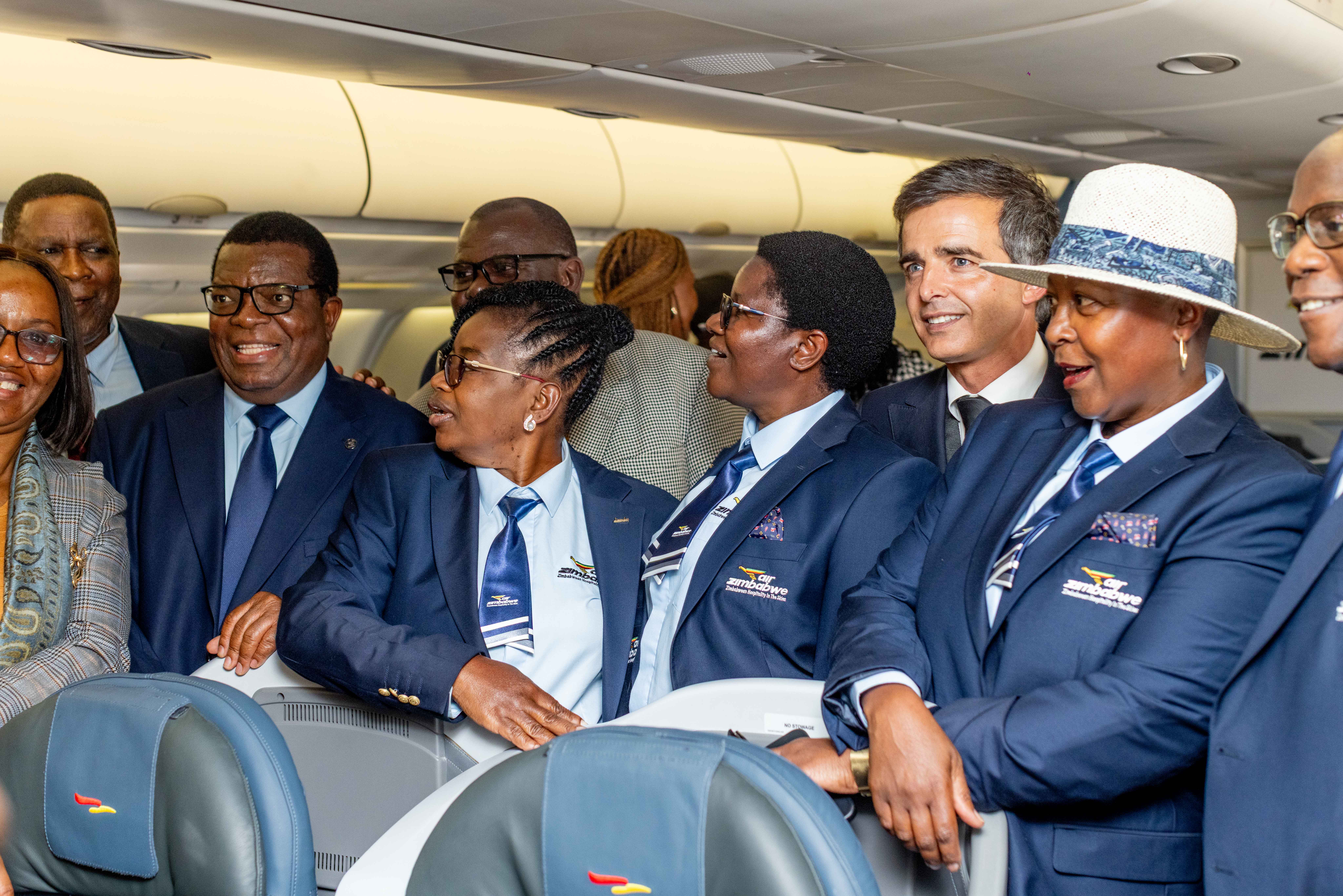 Air Zimbabwe representatives seated during the London service event